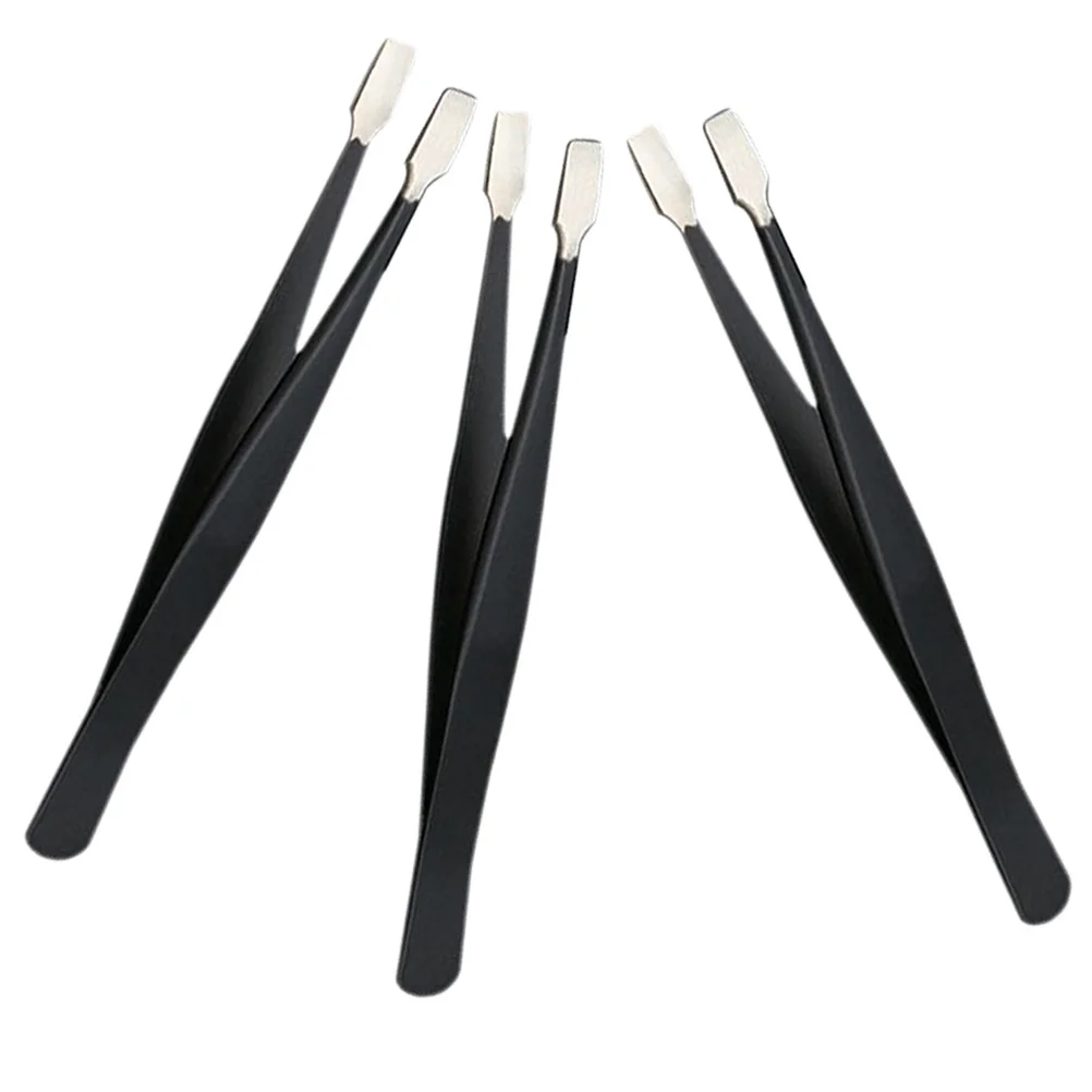 Pincettes à tampons en acier inoxydable, applicateur de cils, pincettes de précision pour la fabrication de bijoux, perles, faux cils, 3 pièces