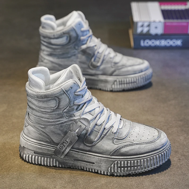 

Ankle Boots Outdoor Anti Slip Male Sneakers Autumn New Mens Casual Shoes Fashion Comfortable Rubber Outsole Footwear Big Size 45