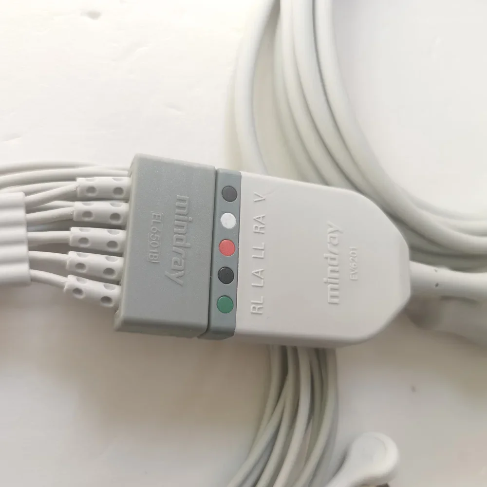 2025、Original Mindray EC-G lead cable EV6201EL6501B  EC-G splitter buckle type 12-pin split 5-lead