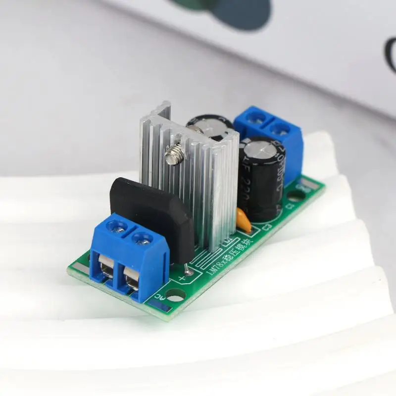 L7805 L7812 Step Down Power Supply Module 5V 12V Voltage Regulator Board With Heat Sink For DIY Electronics Projects