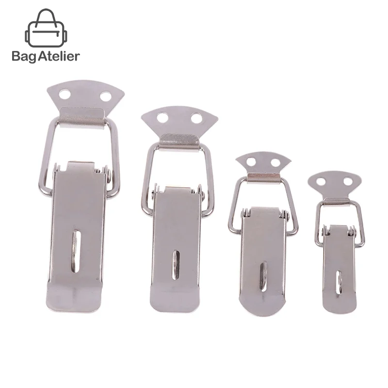 1PC Stainless Steel Duckbill Spring Clamp Door Lock Toolbox Toggle Clamp Wooden Box Metal Latch Lock Wooden Box Security Buckle