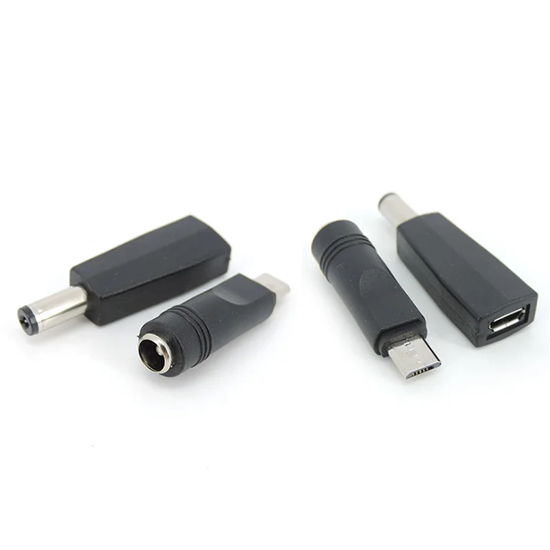 5.5mmx2.1mm DC male female plug to mirco USB male female Jack Connector Power Adapter plug Converter Male Female supply socket o