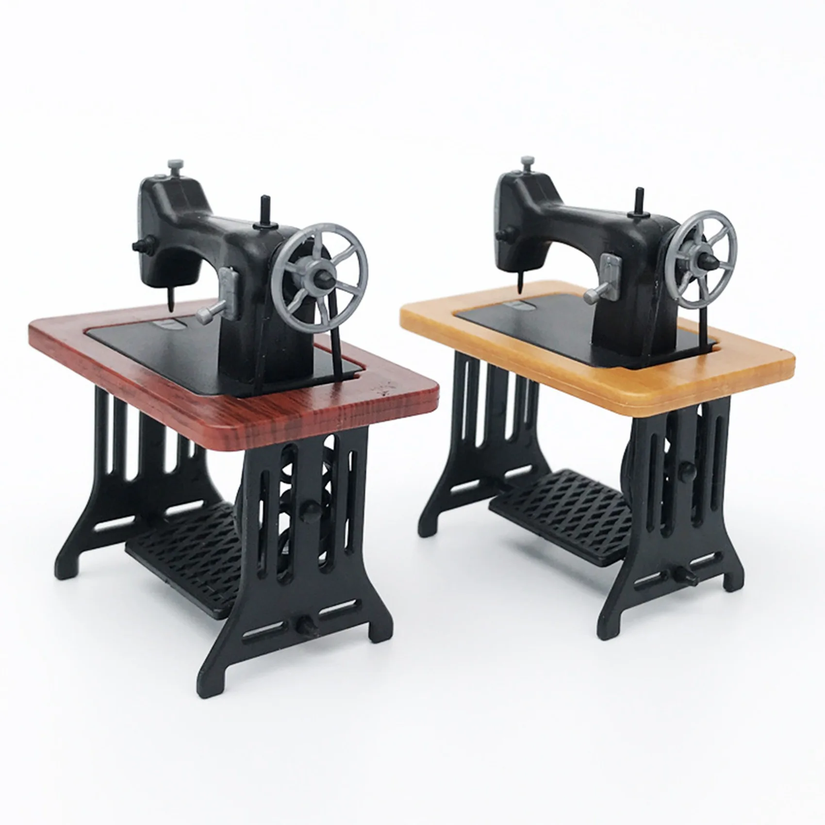 ماكينة خياطة أثاث مصغر لبيت الدمى BAAA-1/24 ملحقات ديكور بيت الدمى للأطفال ألعاب بيت الدمى باللون الأحمر