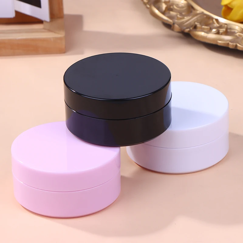 Tarro vacío para máscara de ojos de boca ancha, botella plana con cuchara, crema corporal, loción, botella de embalaje, contenedor de viaje, maquillaje cosmético, 100g