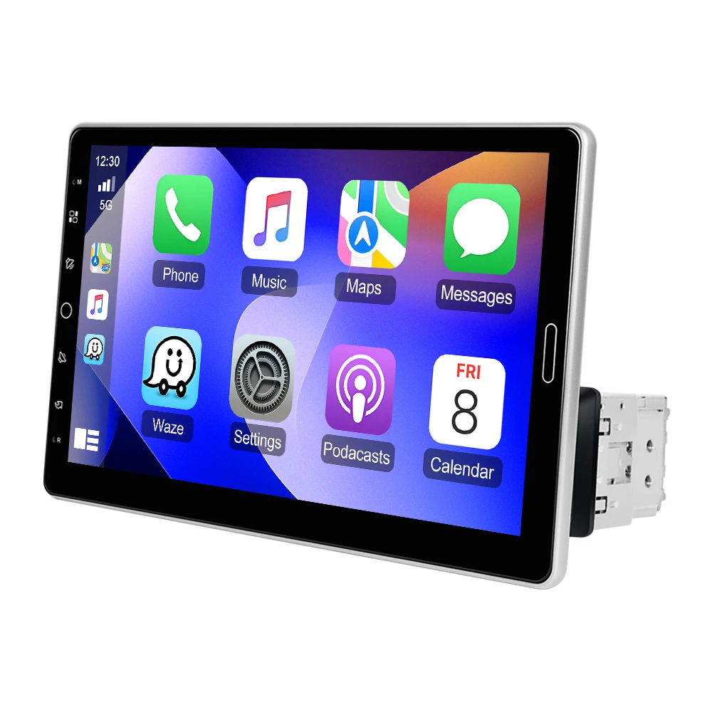 Podofo 10.1" Auto MP5 Speler Universele Multimedia Videospeler 1Din FM RDS AM EQ Carplay Android Auto Mirror Link Autoradio Stereo - afbeelding 2