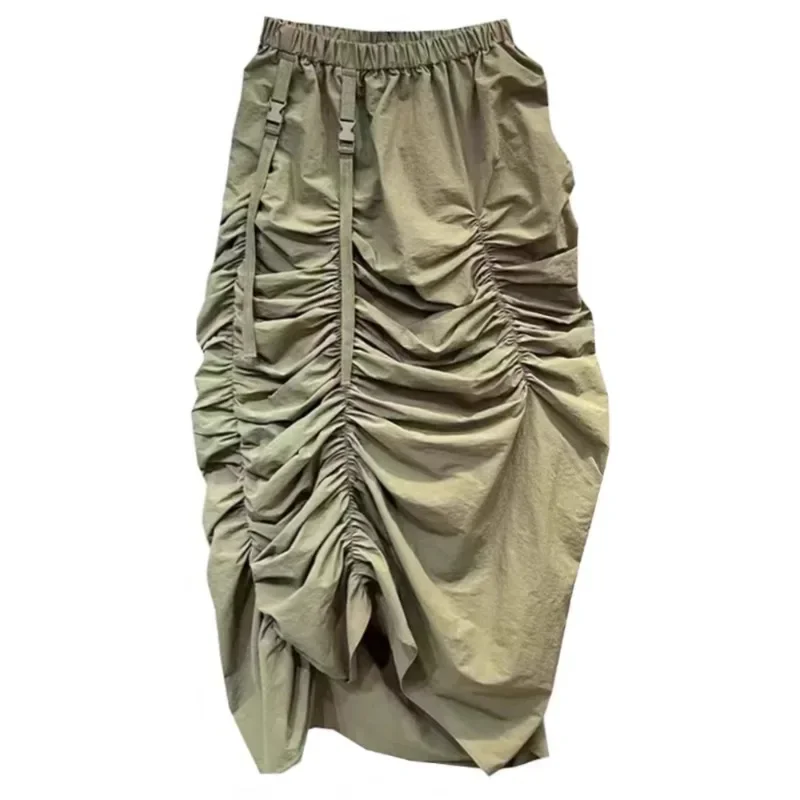 

TPJB New Arrival Y2K Skirt Summer Sexy High Waist A-Line Midi Skirt Streetwear Vintage Pockets Kawaii Skirt Faldas Mujer