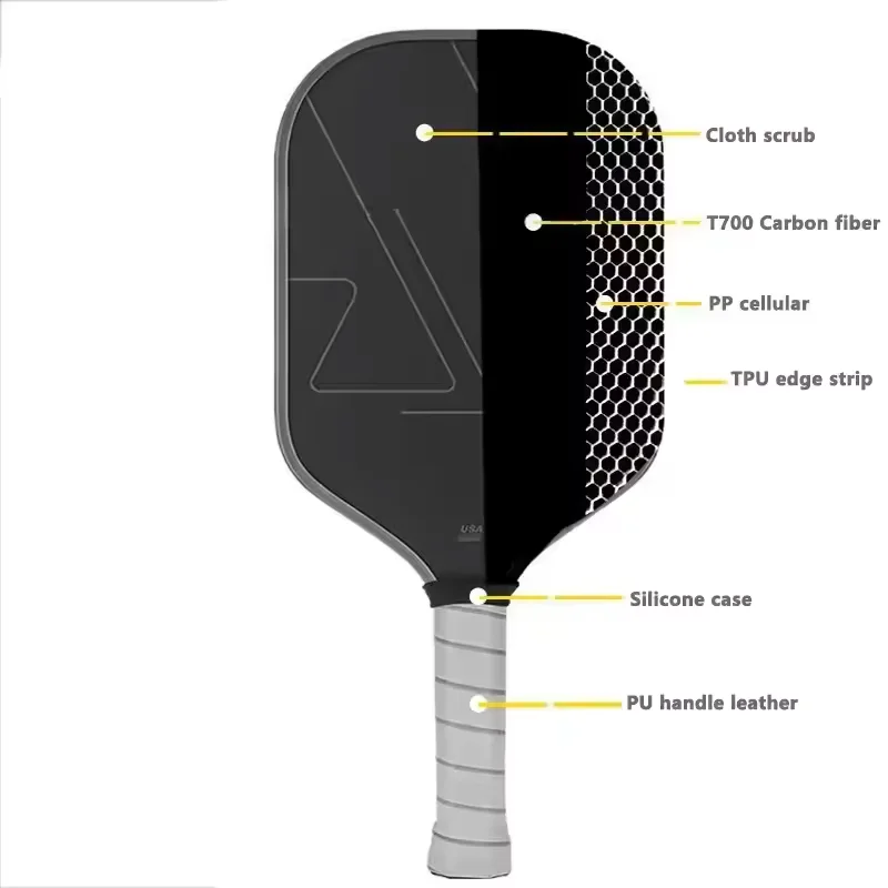 SONGYI Pro Carbon Fiber Tournament Pickleball Paddle 14/16mm Honeycomb Core Pickleball Racket USAPA Approved 피클볼패들 - Image 2