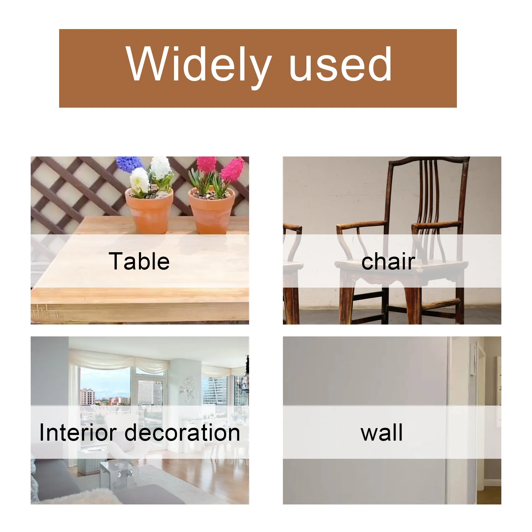 & แปรงทาสีขี้ผึ้งสำหรับเฟอร์นิเจอร์-ทาสี DIY และเครื่องมือแว็กซ์, สีนม, Stencils, ขนแปรงธรรมชาติ (4ชิ้น)