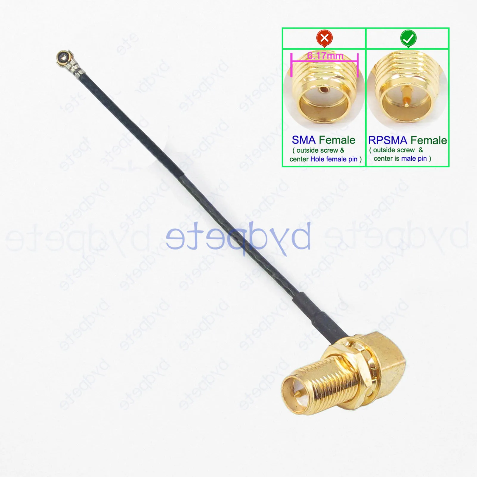 

IPEX4 IPX4 MHF4 to RP-SMA Female Bulkhead Right Angle 1.13mm Coaxial Pigtail Cable Coaxial Cable Pigtail Kable 50 Ohm IPX IPEX