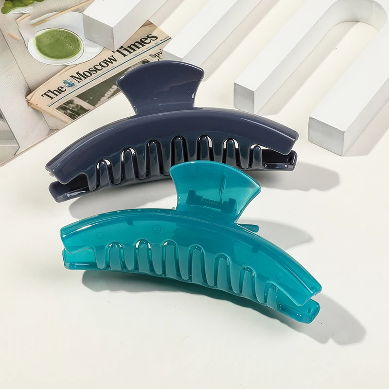 11 سنتيمتر 1 قطعة بلون الكورية النساء الفتيات البلاستيك مخلب شعر مقاطع الشعر حامل شعر قوي مقاطع الشعر مسننة تصفيف الضفائر