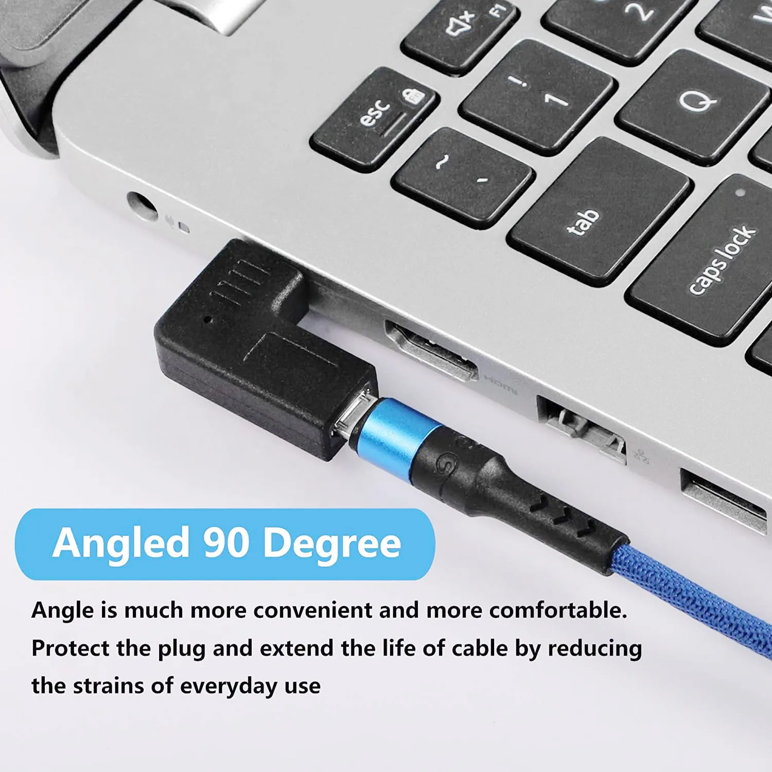 1-10 Stück 90-Grad-Winkel USB Typ C Stecker auf Mini 5-Pin USB Buchse Lade- und Datensynchronisationsadapter für Kamera GPS Dashcam – Detail 2