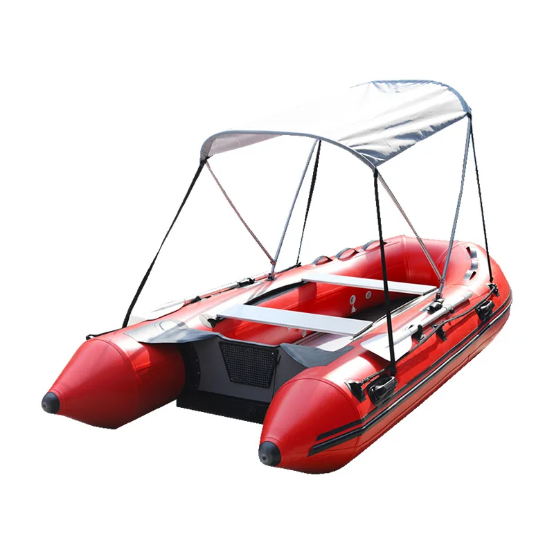 12ft 380cm Rigid RIB PVC Inflatable Dinghy With Custom Print Logo Portable Rowing Fishing Water Craft For Sea River Outdoor