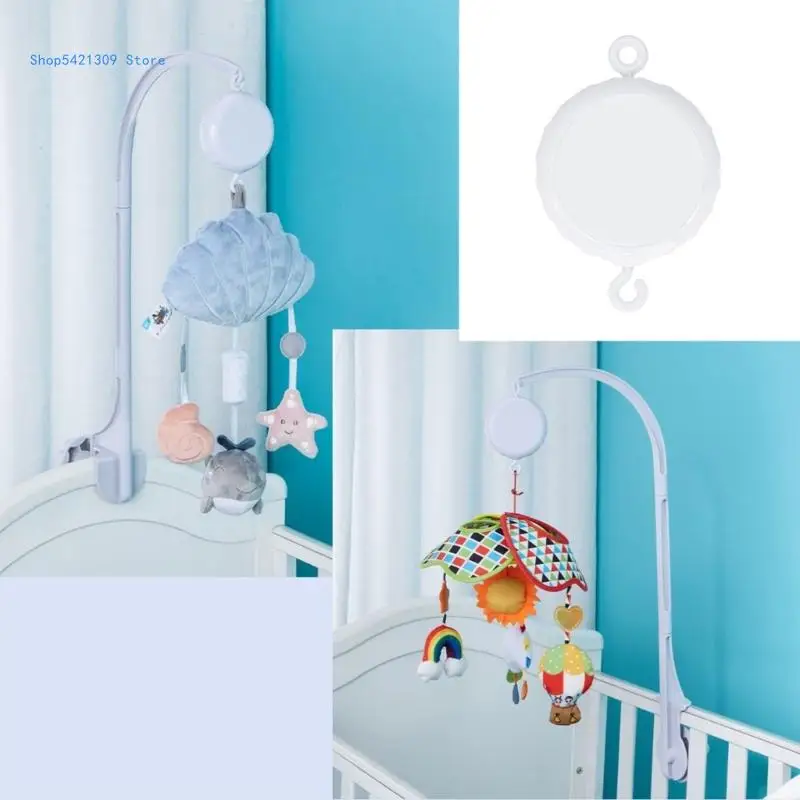 Berço giratório para bebê, cama móvel, sinos, iluminação sensorial, caixa música móvel infantil