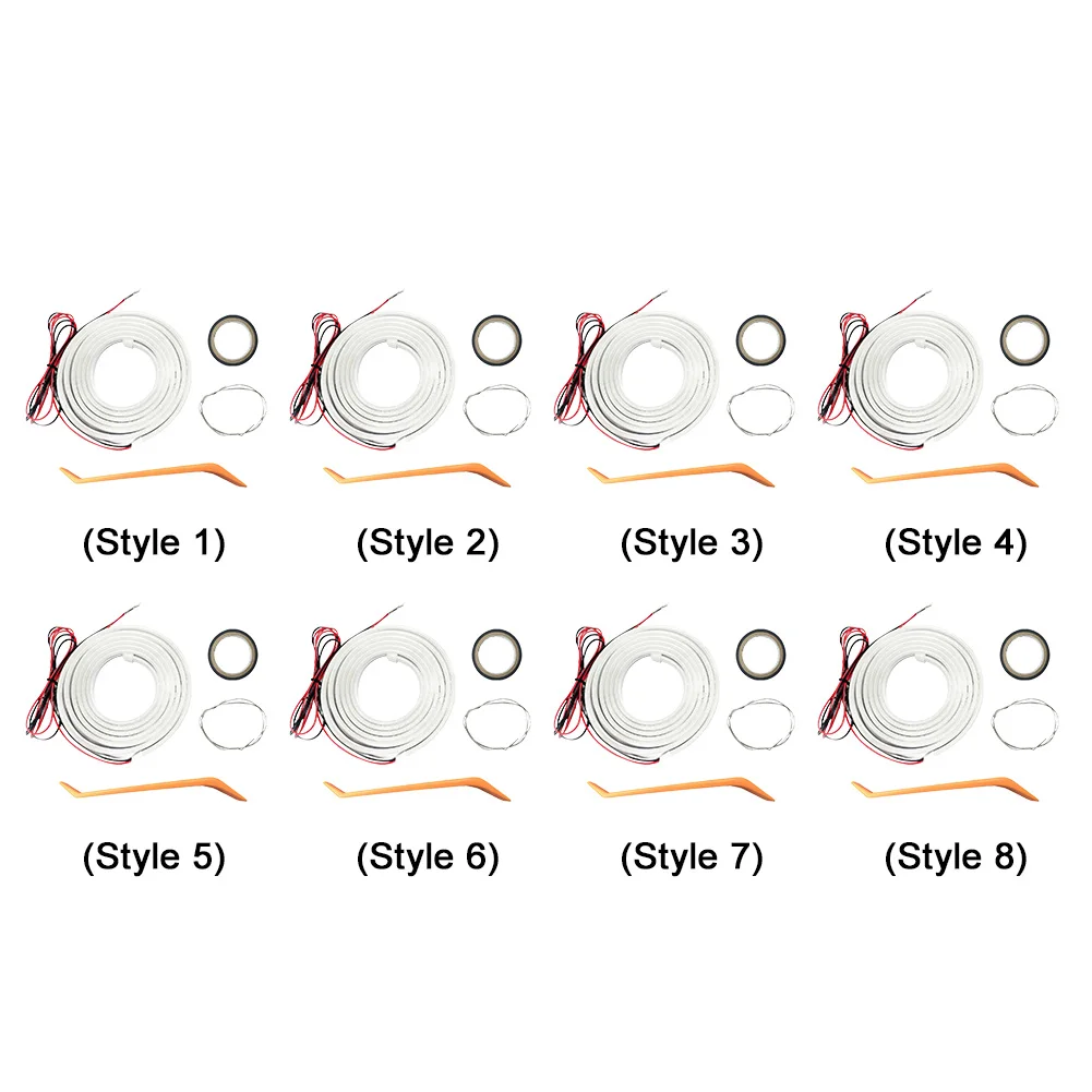 LED سيارة جذع شرائط مصباح ذاتية اللصق ديناميكية تتدفق شرائط مصباح متعددة الوظائف التلقائي مربع خلفي ضوء لشاحنة جذع ديكور