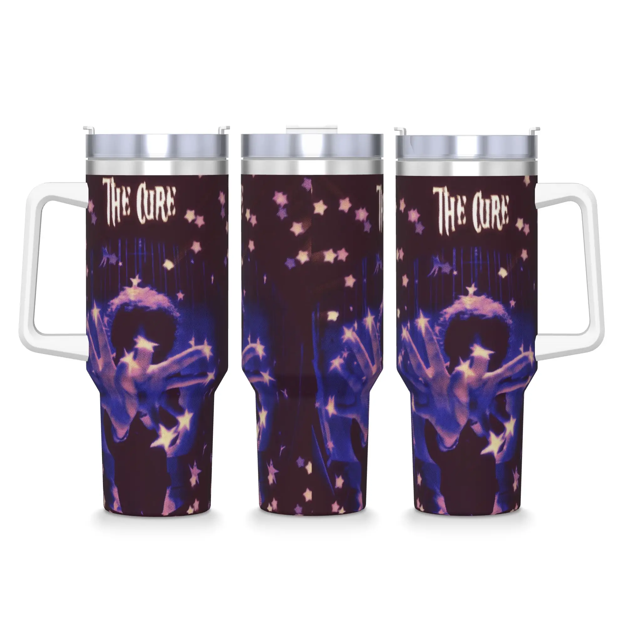 

Автомобильные кружки из нержавеющей стали THE CURE Band с соломинкой, бутылка для воды для холодных напитков, герметичная термокружка большой емкости