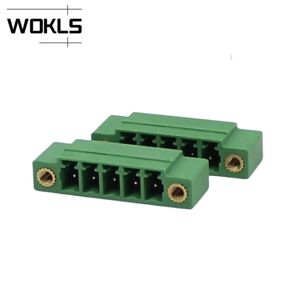 25PCS/50PCS Pluggable Terminal Block 15EDGRCM-3.5/3.81mm Pitch PCB Connector Green 2P To 12P