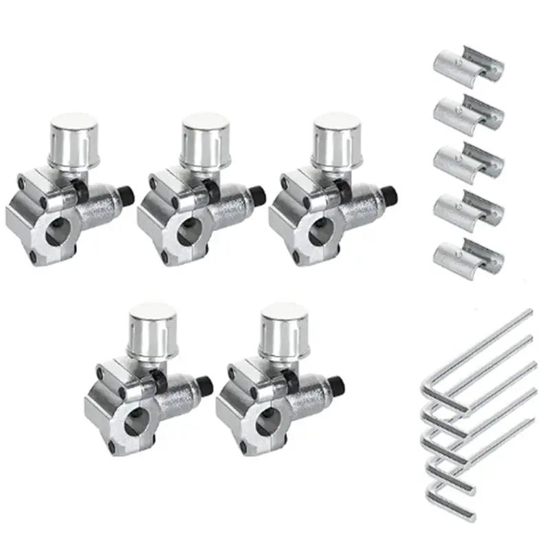 Happy New- 5Pack BPV-31 Piercing Valve Line Tap Valve Kits Adjustable For Air Conditioners HVAC 1/4 Inch,5/16 Inch,3/8 Inch Tubi