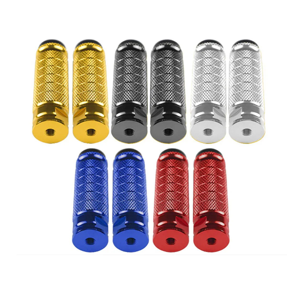 Motorcycle Foot pegs Aluminium Footrest Rear Pedals For M8 Screw Motor bike Scooter ATV Quad