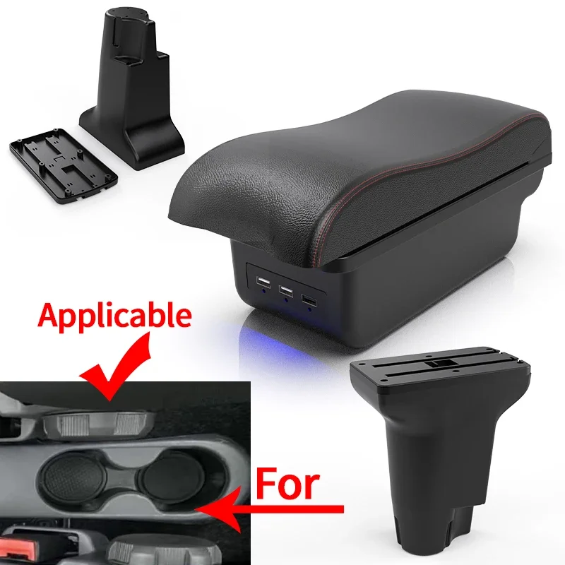 For Fiat 500 special car armrest interior modification multi-functional storage box center console car USB accessories curved