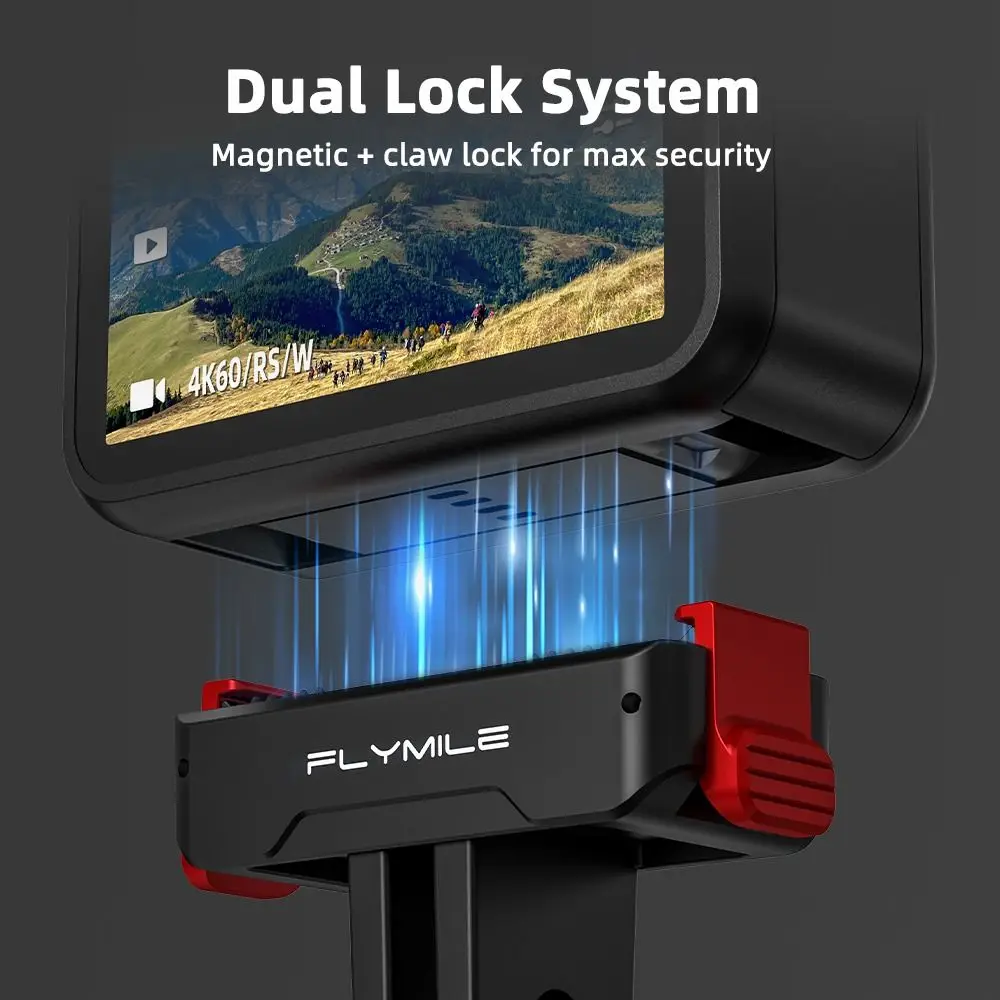 Quick Release Magnetic Mount Adapter ABS Durable Mount Bracket Lightweight 1/4 Screw Base Adapter for DJI Osmo Nano