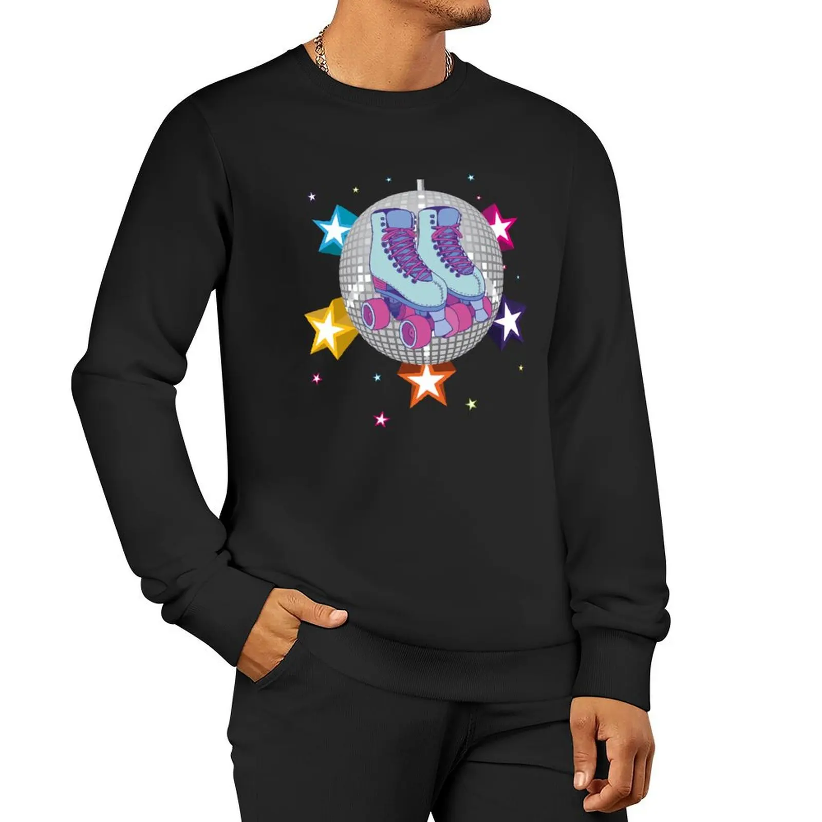 

Roller Skating Disco - Roller Skates Disco Pullover Hoodie men's autumn clothes men clothing men's sweatshirt