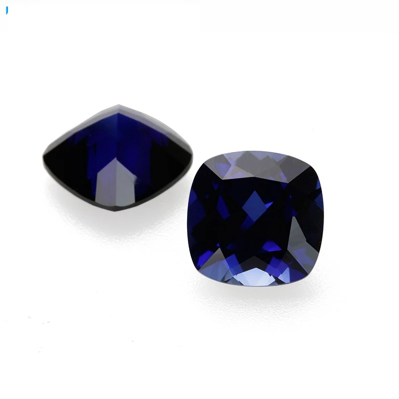 New Pretty Boxed Sapphire Gem 14×14mm Square Faceted Cut Loose Sapphires VVS Loose Gemstone for Jewelry Making/Collection/Inlay