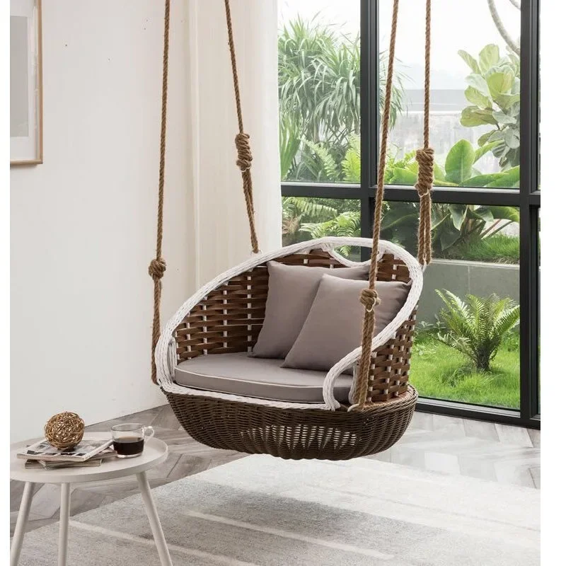 Double Seat Patio Swings Spacious Design Relaxation Patio Swings Shared Moments Outdoor Furniture Tarian Luar Ruangan YS40CC