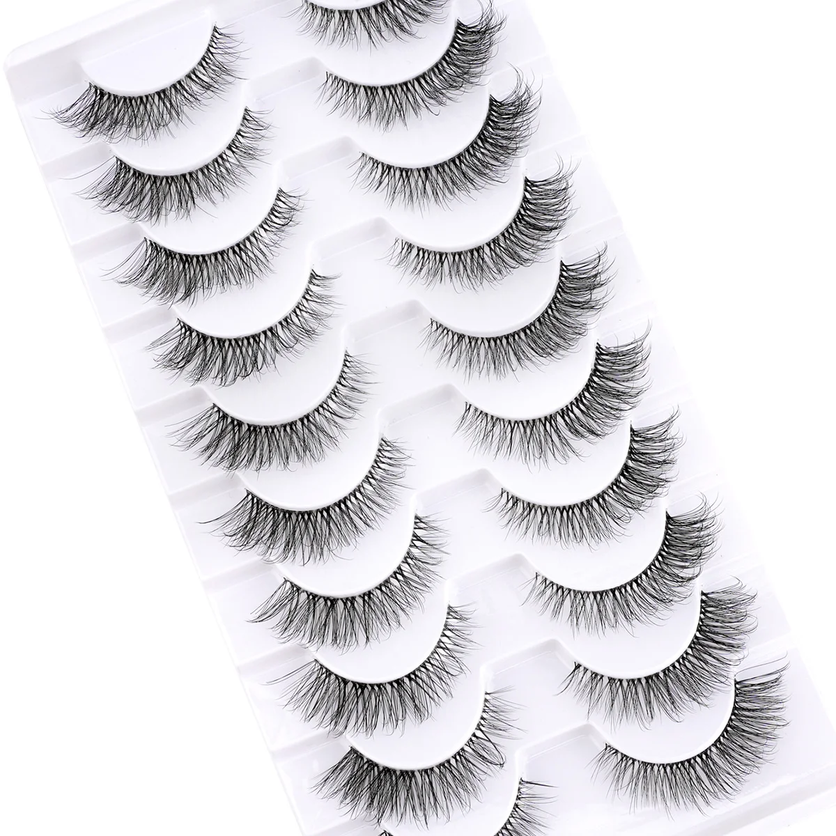 YSDO False Eyelashes 10 Pairs Strip Dramatic Fake Lashes Natural Long Mink Lashes Full Eye yelash Extension Makeup Faux Cils