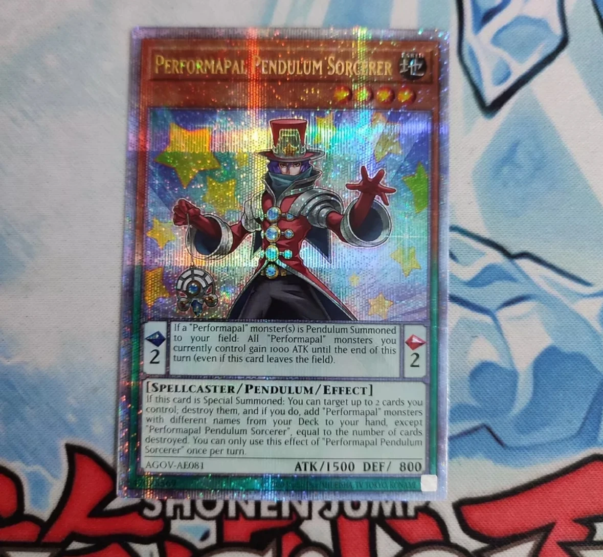 Yugioh KONAMI AGOV-AE081 Performapal Pendulum Sorcerer 25th Quarter Century Secret Rare Asian English Collection Mint Card