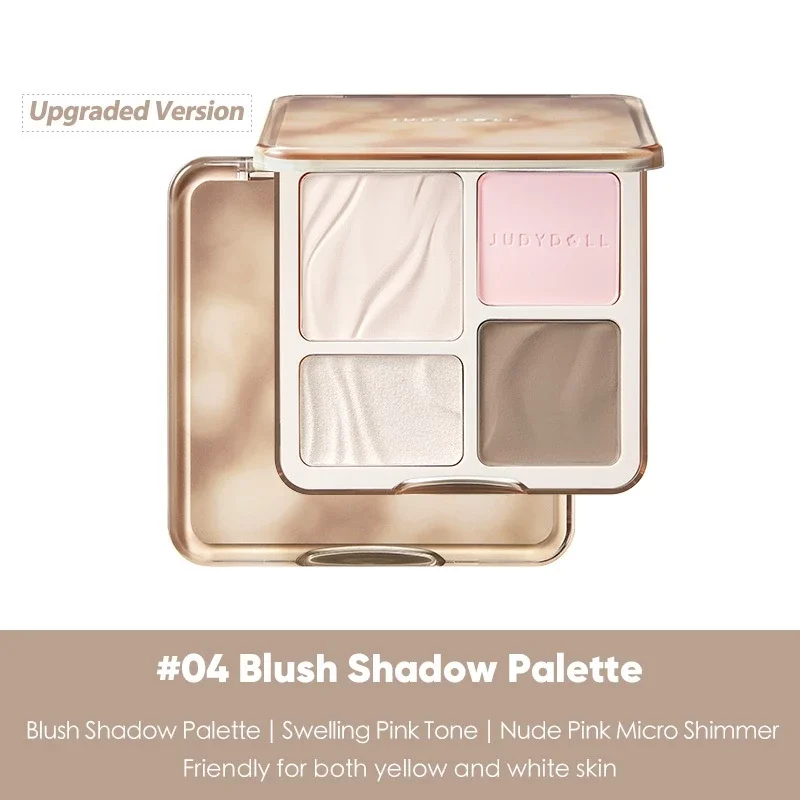 [100% autentyczny] JUDYDOLL Highlight & Contour 3D Palette Czteroczęściowe matowe renderowanie Długotrwałe wodoodporne kosmetyki