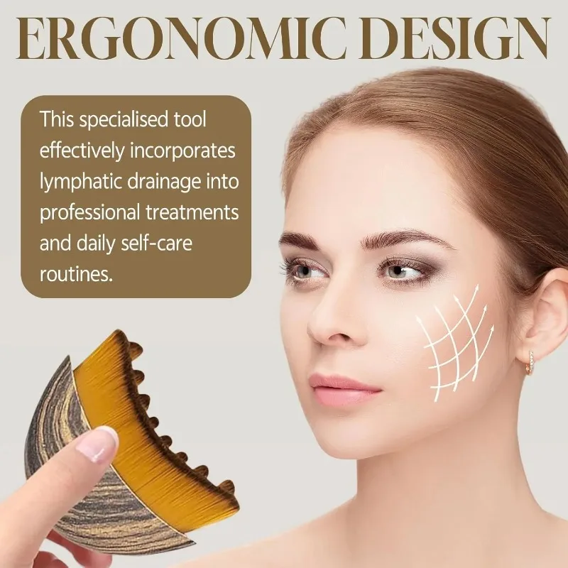 Portable Face Neck Massage Brush Facial Contour Sculpting Tool Skin Relax Massage Accessory For Daily Facial Care