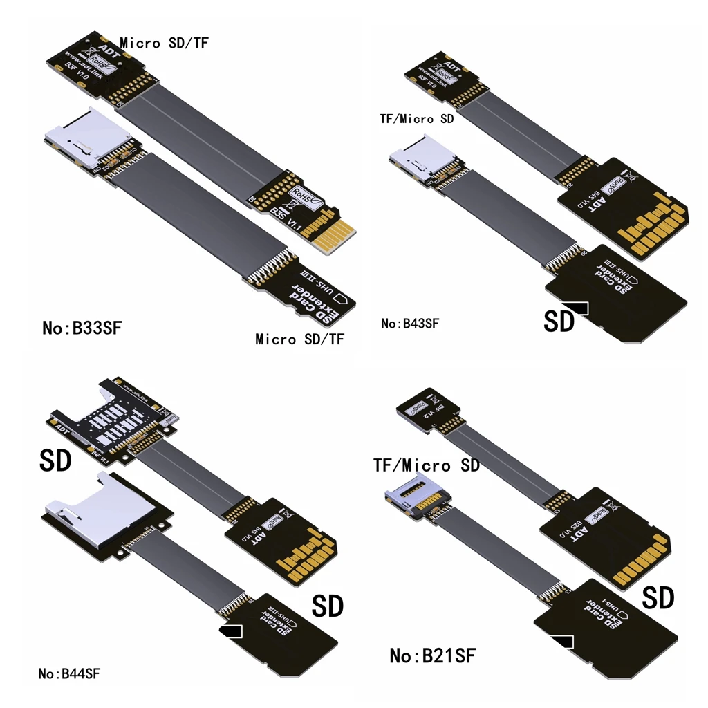 SDHC SDXC UHS-I SD Card extender Cable TF memory card extension cord high-speed transmission