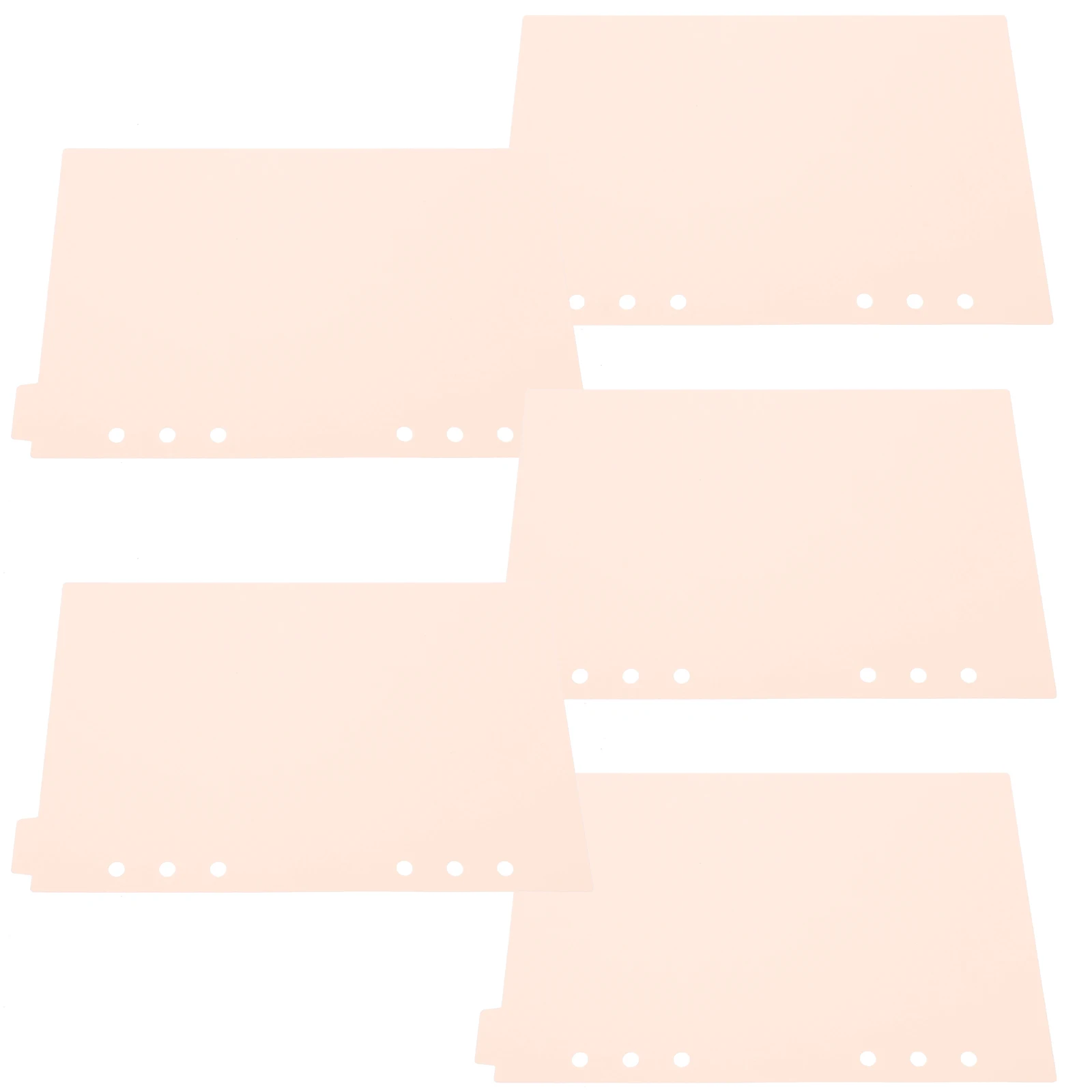 

6 Pcs Pink A6 6 Hole Ring Binder Dividers Notebook Separator Tabs for Planner Journal Student Office Plastic Index Pages