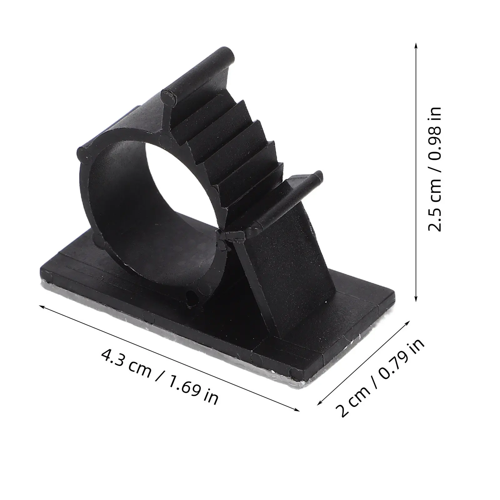 50Pcs Water Pipe Clamps Adhesive Plastic Holder for Organizing Hoses Cables Tubes Quick Install Wall Mounted Cable Clamp