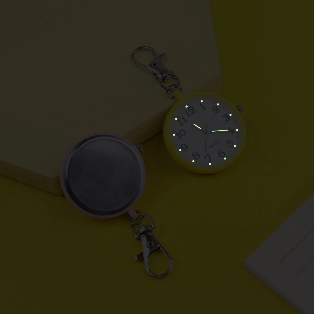 Large Clear Dial Pocket Watches Men Portable Round Hanging Backpack Kids Keychain Watch Women Ladies Nurse Quartz Clock view 6