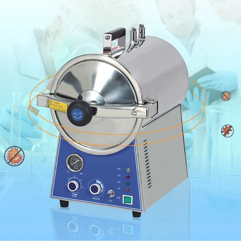 Sterilizzatore a vapore da 24 litri Sterilizzatore per autoclave sterilizzatore a vapore a pressione desktop interamente in acciaio inossidabile 1500W