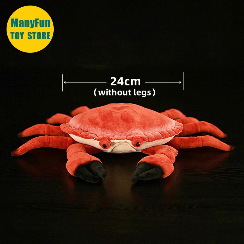 Edible Crab Plush Toy High Fidelity Brown Crab Plushie Crab Peluche Lifelike Stuffed Animals Simulation Doll Kawai Toy Gifts Kid