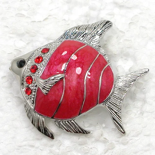 60pcs/lot Mixed Color(Can Notes Color) Wholesale Fashion Brooch Rhinestone Enamel Fish Pin brooches Christmas Gift C101218