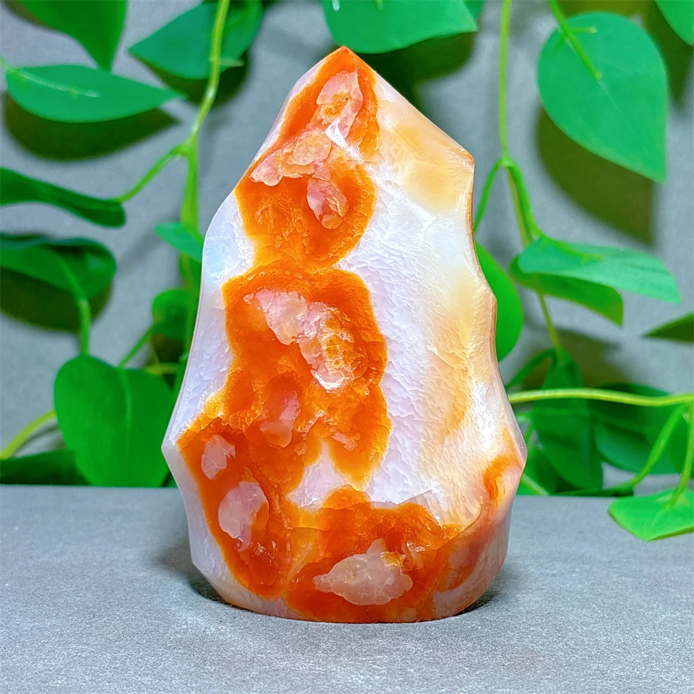 Carnelian Flame Crystal Natural Stone Quartz Stone Minerals Home Decoration Reiki Craft Gifts Energy Healing Spiritual Luck Love