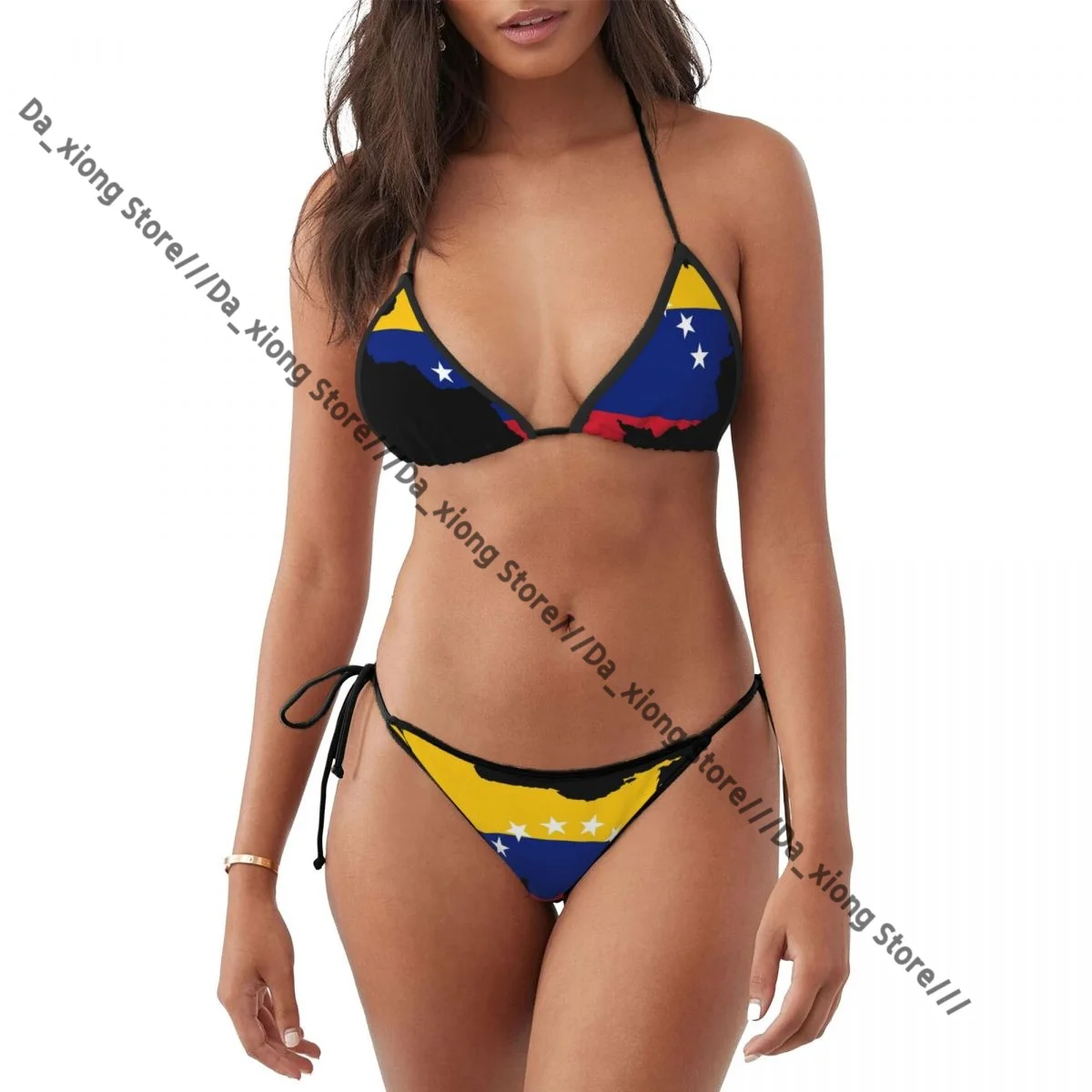 Women Bikini Sexy Swimwear Venezuela Map Flag Swimsuit Thongs Bathing Suits Beachwear Summer Brazilian Biquini