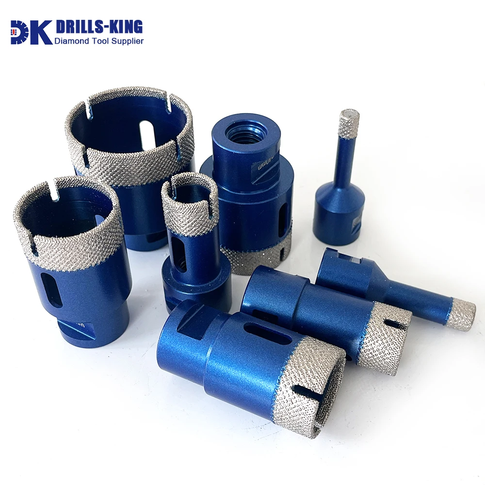 

Drills-King 1pc 8/10/12/25/35mm Diamond Drills Bit Porcelain Tiles Cutter Drilling Hole Saw Drilling For Granite Marble Stone