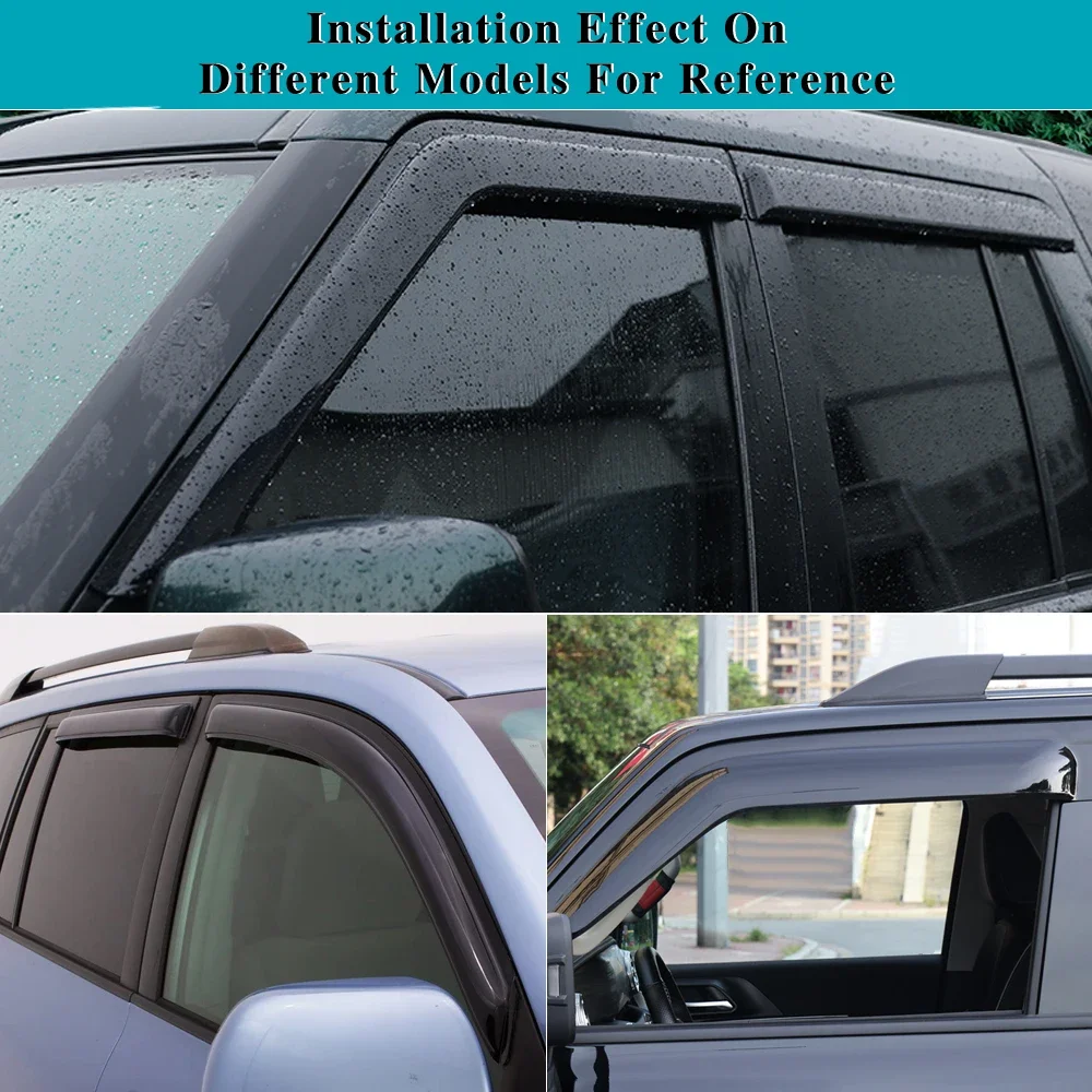 For Renault Koleos Kadjar 2008-2019 Car Window Sun Rain Shade Visors Shield Shelter Protector Cover Trim Frame Sticker