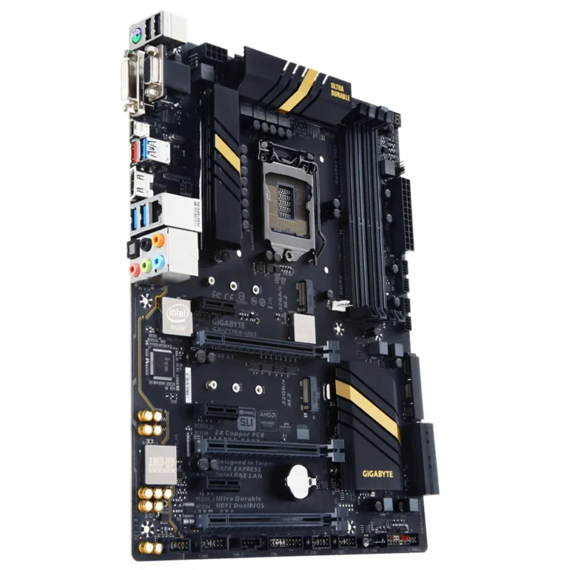 PARA Gigabyte GA-Z170X-UD3 Placa-mãe Intel Z170 LGA 1151 DDR4 2 x M.2 ATX VGA DVI-D
