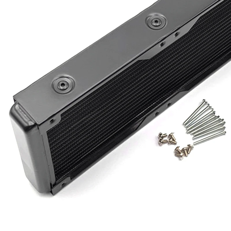 

Water Cooling Aluminum Radiator 18 Pipe 240Mm Heat Sink Threaded Port For Computer CPU Water Cool System