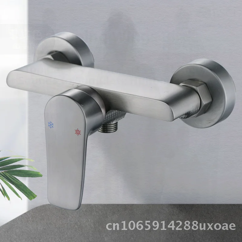 Copper Gun Gray Mixing Valve Bathroom Shower Faucet for Hot And Cold Water Concealed Switch for Bathtub And Shower Modern