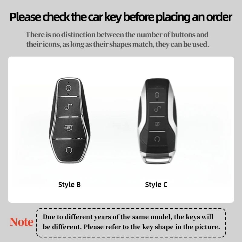 Key Case Cover for BYD Song Plus Atto 3 Han EV Tang DM Qin Seal Dolphin Leather Metal Remote Fob Holder Keychain Car Accessories