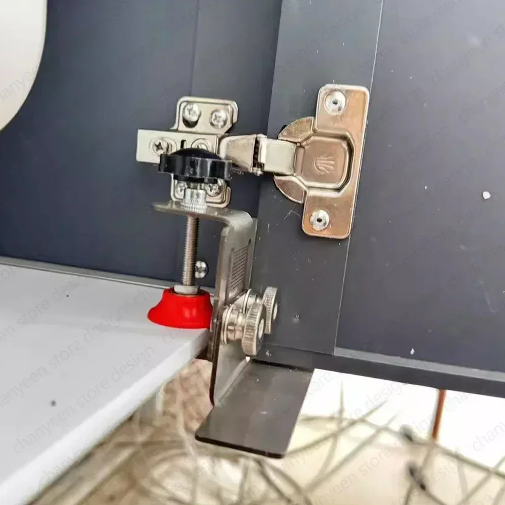 캐비닛 도어 장착 지그, 목공용 스테인레스 스틸 프레임 클램프, 숨겨진 도어 지지대, 가정용 캐비닛 설치 도구
