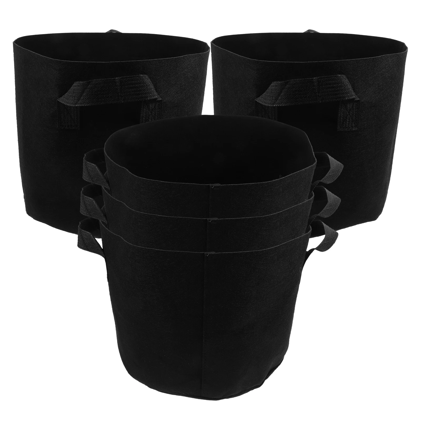 

5pcs Plant Growing 5 Gallon Non-Woven Fabric Nursery Bags For Vegetables Succulents Portable Planting Bags With Smart Drainage