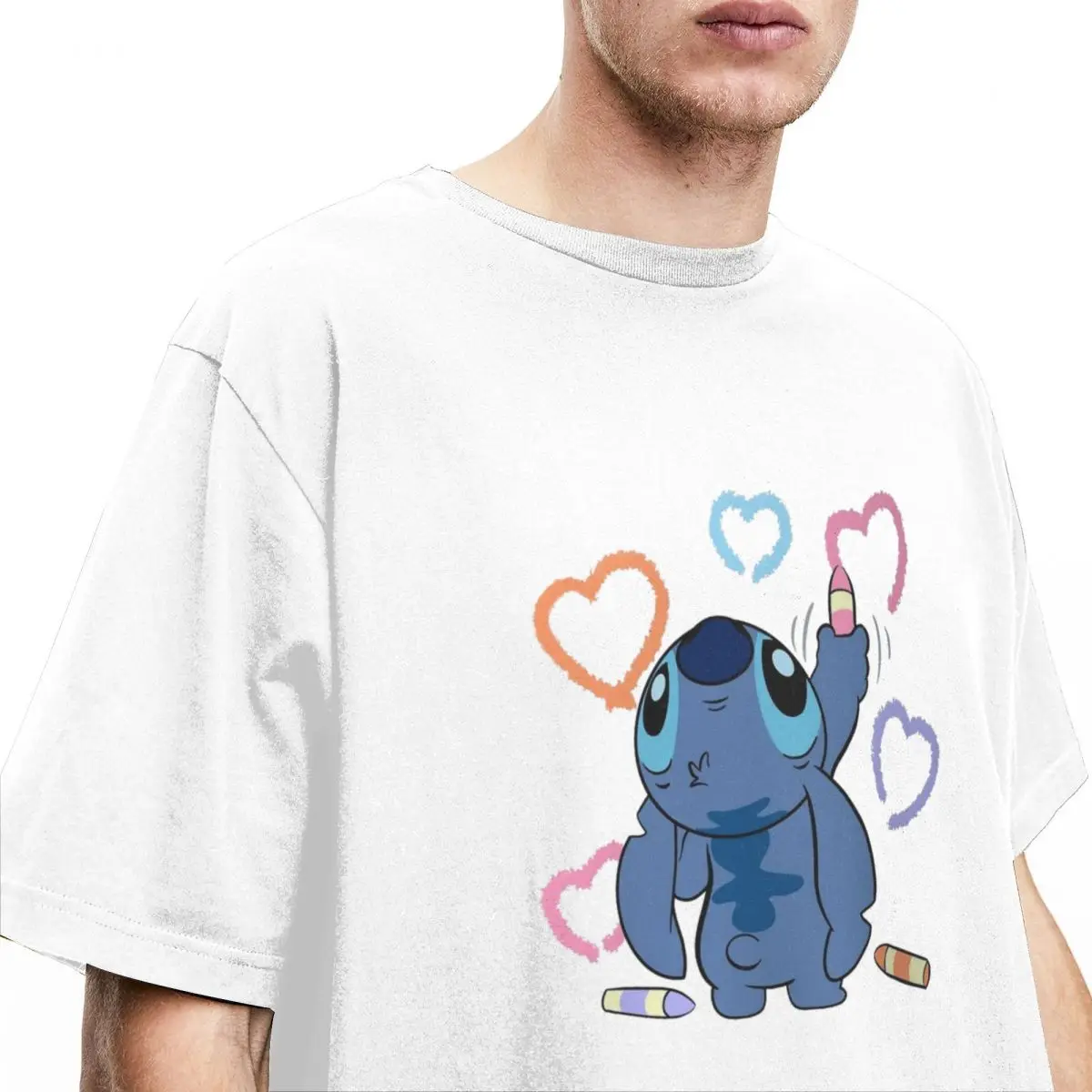 تي شيرتات تلوين غرزة للرجال والنساء إكسسوارات موضة 100% قطن تي شيرت تي شيرت ملابس مطبوعة #2