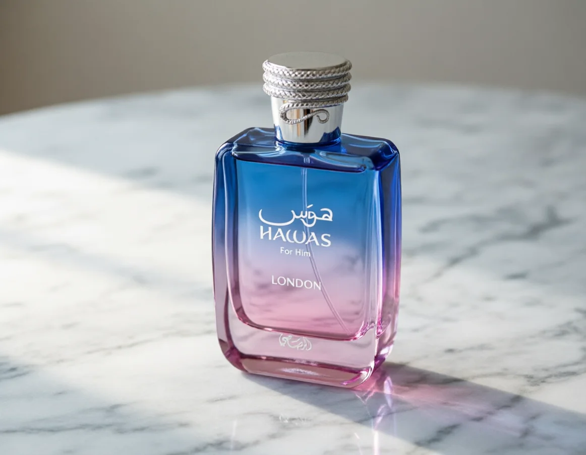

Rasasi Hawas London Men's Eau de Parfum: Seductive Spicy-Fruity Amber Blend with Black Pepper & Saffron, Warm Musk Base, 8H+ Lasting Aroma, Premium Arabian Cologne, Ideal Luxury Gift for Him